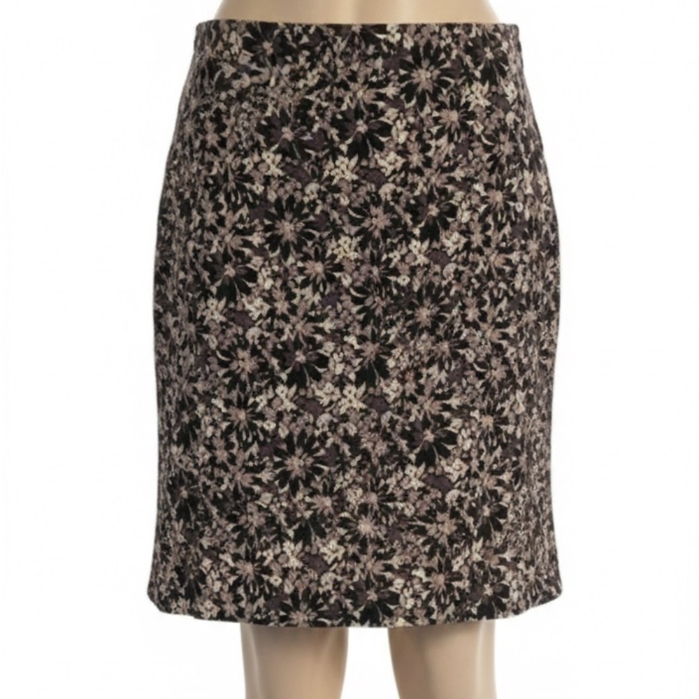 Vtg Y2K OLD NAVY Floral Mini Skirt - Dark Academic Office Siren - Size 6